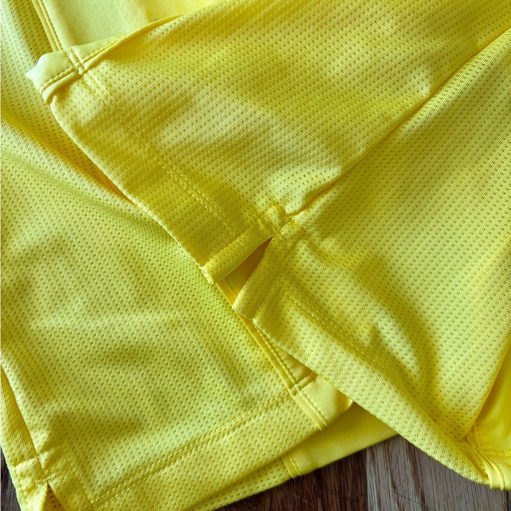 Peter Millar Element Bright Yellow Short Sleeve Zip Polo - Small - Picture 6 of 8
